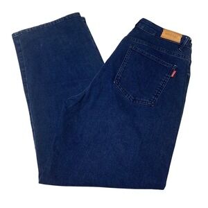 VIPONES Womens Wide Leg Jeans Indigo Blue High Rise Denim Pants Sz 12